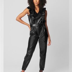 BlankNYC | Black Vegan Leather Jumpsuit (S)